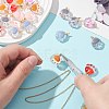 30Pcs 6 Colors Transparent Glass Pendants GLAA-CJ0002-17-4