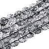 Transparent Crackle Glass Beads Strands GLAA-Q108-03A-11-1