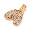 Brass Micro Pave Cubic Zirconia Pendants KK-C076-29M-G01-2