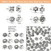 200Pcs 10 Styles Tibetan Style Alloy Bead Caps TIBE-CJ0001-22-2