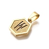 304 Stainless Steel Charms LS-STAS-H227-01G-W-2