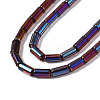 Electroplate Transparent  Glass Beads Strands EGLA-T023-02-D02-3