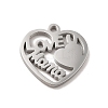 Non-Tarnish Mother's Day Theme 304 Stainless Steel Pendants LS-STAS-E171-03P-07-1