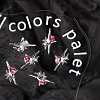 Star Alloy Rhinestone Cabochons MRMJ-WH0075-114-27-1
