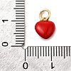 Brass Enamel Charms KK-A268-12G-02-3