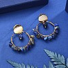 Brass Dangle Stud Earrings EJEW-JE04163-9