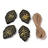 100Pcs Gold Stamping Paper Printed Gift Tags CDIS-H007-14B-1