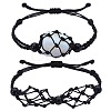 Adjustable Braided Nylon Cord Macrame Pouch Bracelet Making AJEW-SW00013-15-1
