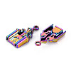 Rainbow Color Alloy Pendants PALLOY-S180-288-NR-3