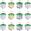 32Pcs 4 Colors Handmade Lampwork Charms LAMP-SC0001-41-1