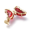 Brass Micro Pave Clear Cubic Zirconia Pendants ZIRC-P079-D01-09-2