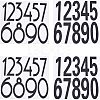 SUPERFINDING 8 Sheets 2 Style PET Sticker Reflective Self Adhesive Vinyl Waterproof 0-9 Number DIY Decorations for Mailbox DIY-FH0002-78-1