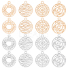 Unicraftale 80Pcs 4 Style Long-Lasting Plated Brass Filigree Charms KK-UN0001-92-1