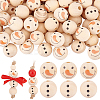 80Pcs 2 Styles Natural Wood European Beads WOOD-PH0002-72B-1
