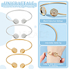 4Pcs 2 Colors 304 Stainless Steel Bangle Makings STAS-UN0053-10-5
