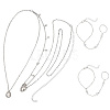 2Pcs Alloy Curb Chain Finger Ring Bracelets for Women BJEW-CY0001-06-6
