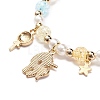 Colorful Alloy Enamel Cute Charms Bracelet BJEW-JB08661-04-5