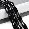 Natural Black Onyx Agate(Dyed & Heated) Beads Strands G-NH0019-C05-14-2