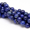 Natural Lapis Lazuli Round Beads Strands G-I181-10-12mm-1