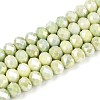 Anti-Tarnish Electroplate Rondelle Glass Beads Strands EGLA-T021-8mm-17-05-1