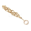 304 Stainless Steel Macrame Pouch Empty Stone Holder Pendant Decorations SA-CJ5EA2-01-4