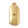 Brass Micro Pave Cubic Zirconia Charms ZIRC-I054-12G-04-1