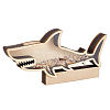 Shark Shape Wood Display Box DIY-WH0430-991-1