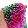 Transparent Painted Glass Beads Strands X1-DGLA-A034-T1mm-A06-2