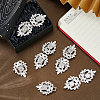5Pcs Alloy & Crystal Rhinestone Snap Lock Clasps FIND-FH0008-91S-4