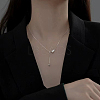 4Pcs 4 Style Rhodium Plated 925 Sterling Silver Box Chain Extender STER-BBC0007-17P-6