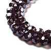 Electroplate Transparent Glass Beads Strands EGLA-A035-T6mm-A13-3