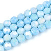 Anti-Tarnish Electroplate Glass Beads Strands EGLA-T021-6mm-15-01-1