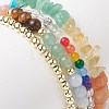 4Pcs 4 Style Natural Mixed Gemstone Beaded Stretch Bracelets Set BJEW-JB09222-3