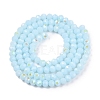 Electroplate Opaque Solid Color Glass Beads Strands EGLA-A044-P4mm-L06-2