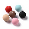 Spray Painted Acrylic Beads OACR-E009-03-1