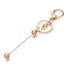 Alloy Bar Beadable Keychain for Jewelry Making DIY Crafts KEYC-A011-01KCG-2