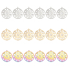 18Pcs 3 Colors 304 Stainless Steel Pendant STAS-DC0012-38-1