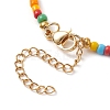 Flower Glass Seed & Pearl Beaded Necklaces NJEW-JN04677-02-5