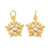 Rack Plating Brass Micro Pave Clear Cubic Zirconia Pendants LS-KK-B093-04B-G-1