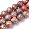 Synthetic Silver Line Imperial Jasper Beads Strands G-D0006-C09-10mm-02-1