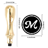 1Pc Golden Tone Brass Stamp Head DIY-CP0008-98F-2