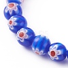 Handmade Millefiori Lampwork Round Beads Stretch Bracelets BJEW-JB06057-02-3