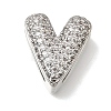 Brass Micro Pave Clear Cubic Zirconia Beads CU-CBAEEA8-16P-1