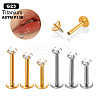 G23 Titanium Clear Cubic Zirconia Internally Threaded Labrets WGA0CA4-05-1