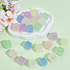 24Pcs 6 Colors Drusy Cube Resin Rhinestone Beads RESI-PA0001-43B-4