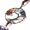 Wire Wrapped Chakra Chips Natural Gemstone Big Pendant Decorations HJEW-H057-02D-3