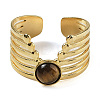 Natural Tiger Eye Finger Rings RJEW-U027-02G-09-2