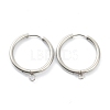 Tarnish Resistant 201 Stainless Steel Huggie Hoop Earring Findings STAS-P283-01L-P-1