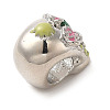 Brass Rhinestone European Beads X1-KK-A203-03P-2