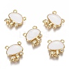 Autumn Theme Brass Micro Pave Clear Cubic Zirconia Charms ZIRC-B002-33G-A-1